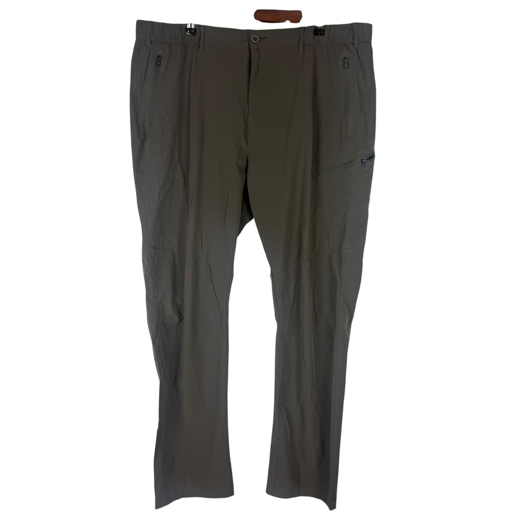 Men's 3XL 38x32 Grey Nylon Spandex Utility Cargo Pants Lightweight Stretch